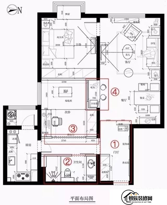 装修公司：半包装修7.5W的85㎡北欧两居，了解一下~(2024已更新)