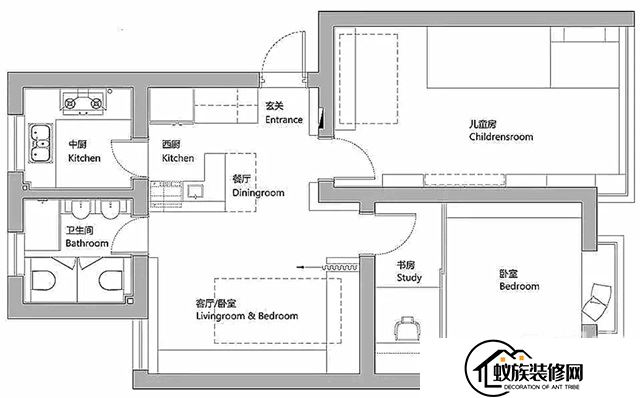 【装修公司】超有爱的68㎡三居室，有颜值却非要拼实力！(2024已更新)