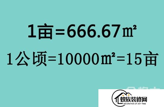 一亩等于多少平方米？1公顷是多少亩？(2024已更新)