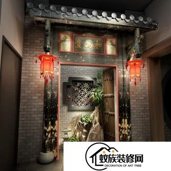 火锅店门头装修设计效果图照片大全(2024已更新)